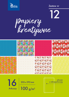 Papiery kreatywne zestaw 12 A5 16 ark.