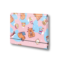 TECZKA ŁAMANA A5 NA GUMKĘ T 0121 KAPIBARA FOOD FOLIA MAT NIERYSUJĄCA