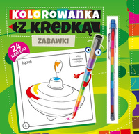 Kolorowanka z kredką. Zabawki