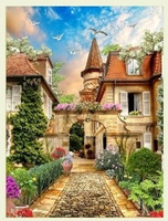 Diamentowa Mozaika Uliczka brukowana koło dworku NO-1008544