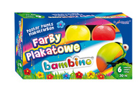 Farby plakatowe Bambino 6 kolorów 32813