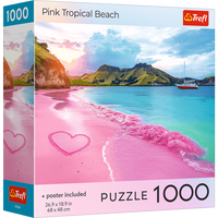 Puzzle 1000 USA Collection: Pink Tropical Beach