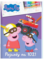 Pojazdy na 102! Świnka Peppa. Dodaj kolorów