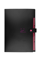 Teczka A4 plastikowa z 5 przegródkami czarna