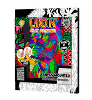 Obraz do wyklejania plasteliną wzór lew