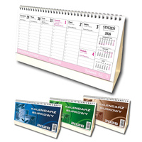 Kalendarz 2026 biurkowy poziomy duży 1szt.mix