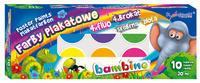 Farby plakatowe Bambino 10 kolorów 37413