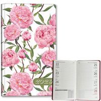 Kalendarz 2026 A6 tygodniowy Peonie