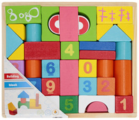 Klocki drewniane kolorowe