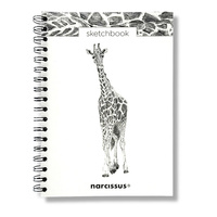 Szkicownik B5 Żyrafa na spirali z perforacją 60k.