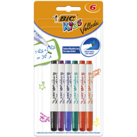 Marker suchościeralny KIDS Mini Velleda BIC mix Blister 6szt
