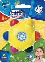 Kredki świecowe Astra Baby gwiazdki 6 kolorów