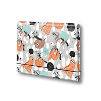 TECZKA ŁAMANA A5 NA GUMKĘ T 0122 LENIWCE FOLIA MAT NIERYSUJĄCA