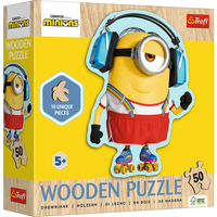 Puzzle 50 Drewniane Konturowe Szalony Minionek 20239