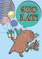 Karnet A5 Kapibara Akrobatka