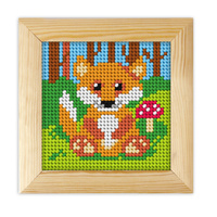 Zestaw do haftu z ramką Moje pierwsze wyszywanie Lisek