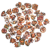 Naklejki winylowe świąteczne Gingerbread 4-6 cm 50szt.