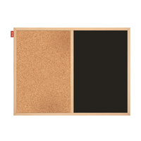 Tablica korkowa kredowa DUO MEMOBE czarna 60x40 cm