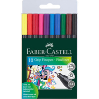 Cienkopisy Faber-Castell Grip 10 kolorów