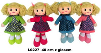 Lalka pluszowa z głosem 40cm L0227 1szt.mix