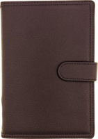 Kalendarz 2026 A5 dzienny z zapięciem ekoskóra brązowy