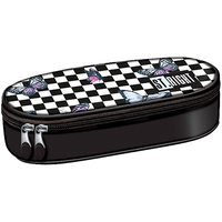 Piórnik saszetka usztywniona z wewnętrzną klapką Chessboard Butterflies