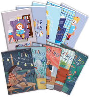 Paczka Zeszyt A6 32k kratka top 2000 book/retro pakiet 12 sztuk