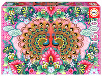 Puzzle 1500 Kolorowe Pawie Catalina Estrada 112820