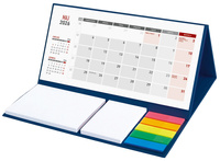 Kalendarz 2026 z notesem miesięczny klejony granat