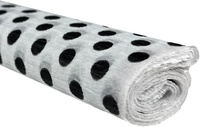 Paczka Bibuła marszczona 50x200 kropki czarne na białym 10 rolek