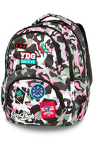 Plecak młodziezowy Coolpack Dart L Camo Pink Badges