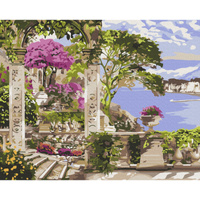 Malowanie po numerach BRUSHME 40x50 cm Kwiaty w ogrodzie