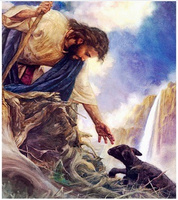 Diamentowa mozaika Jezus ratuje czarną owce NO-1007284