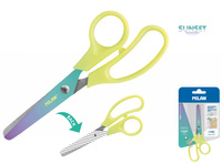 Nożyczki szkolne Milan BASIC SUNSET żółte 1 szt na blistrze