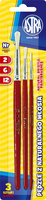 Zestaw pędzli z naturalnego włosia Astra 3 sztuki rozmiary 2/6/12