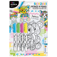 Witraże z markerami Misie Kidea 4 kolory