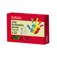 Farby do malowania palcami Herlitz 6x40ml