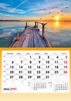 Kalendarz 2026 ścienny Zachód słońca