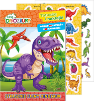 Strasznie fajny dinozaur. Lubię Dinozaury. Tatuaże i naklejki