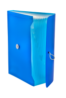 Teczka A4 PP harmonijkowa z gumką niebieska