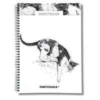 Szkicownik A4 Kot na spirali z perforacją 50k