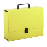 Teczka z rączką A4 10 cm Penmate żółta pastelowa