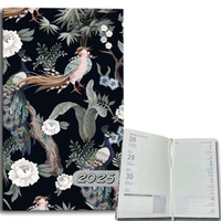 Kalendarz 2025 A6 tygodniowy Botanique Pawie