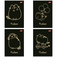 Paczka Zeszyt A5 60 k. kratka Pusheen Gold mix wzorów 10 szt.